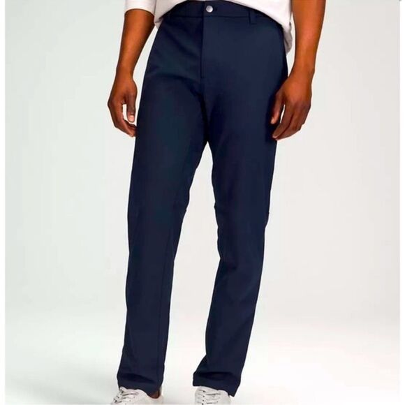 Lululemon Commission Classic Fit 34” inseam Warpstreme Pants Size 34 navy - Picture 1 of 8